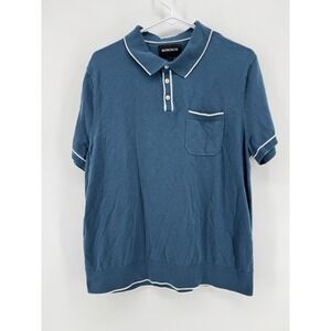 Bonobos Men's Large Slim Sweater Polo Teal